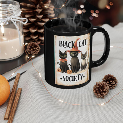 Black Cat Society Halloween Mug, Halloween Lover Gift, Halloween Gift, Teacher Gift, Halloween Decor.