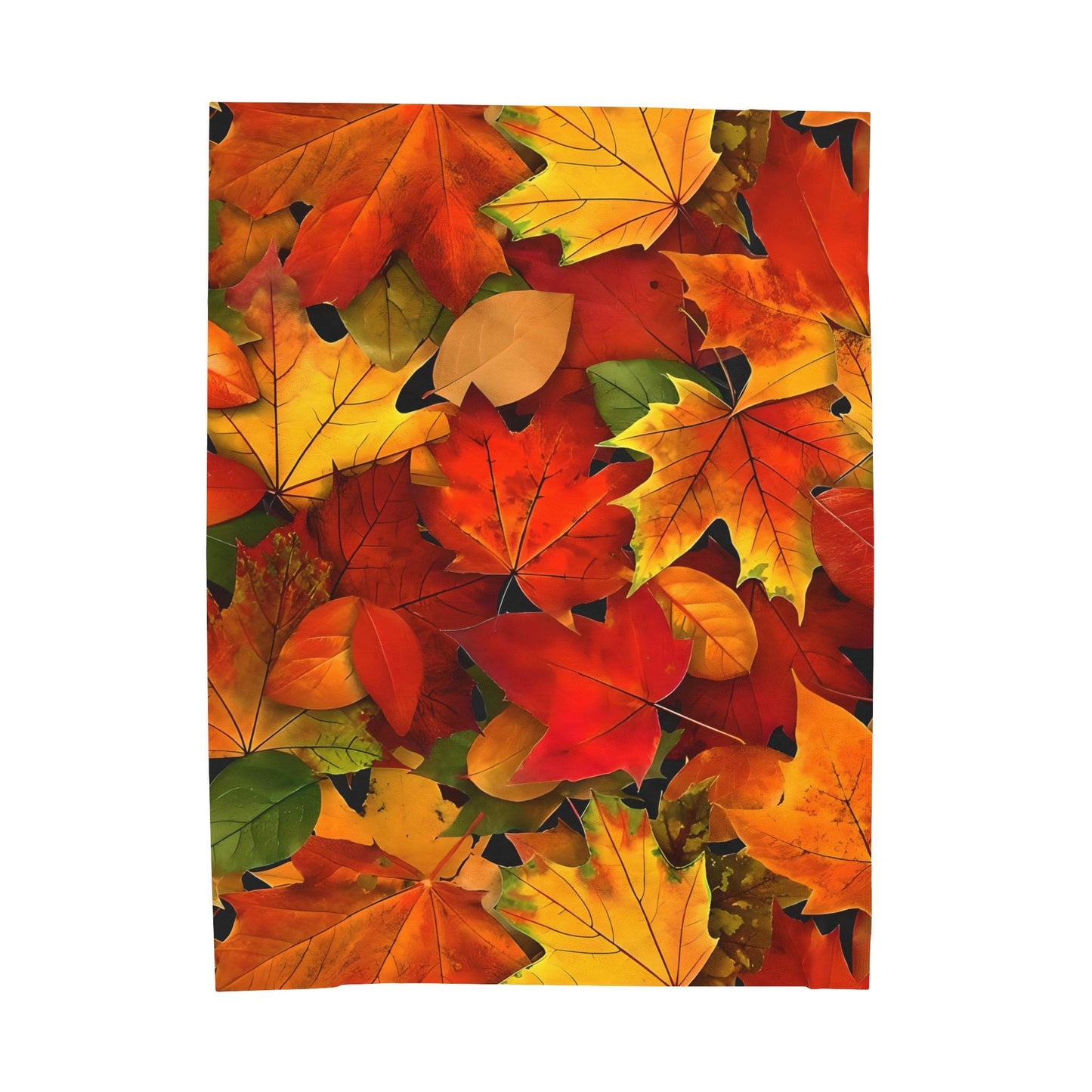 Autumn Leaves Plush Blanket - Gift for Her/Him, Home Decor Throw, Cozy Autumn Leaves Bedding, Soft Warm Blankets, Unique Present Idea.