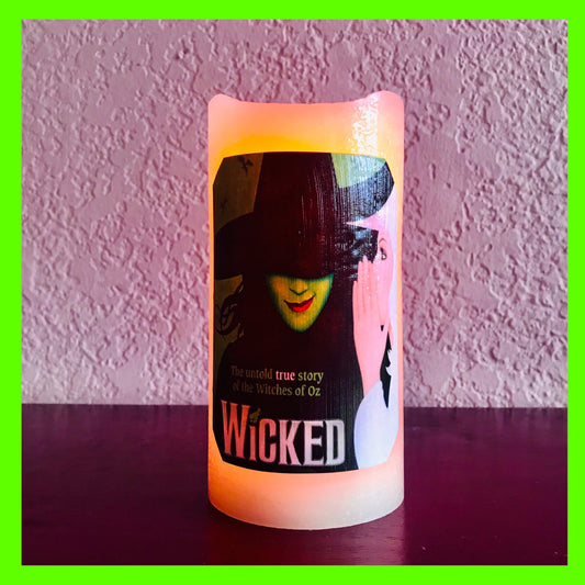 Broadway Wicked Musical Real Wax Flameless Candle.  Broadway Candle Musical Theater Fan Will Love Your Gift! Explore Now!