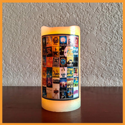 Broadway Musicals Theater Real Wax Flameless Candle. Musical Theater Fan Will Love Their Broadway Candle Gift. Explore Now!