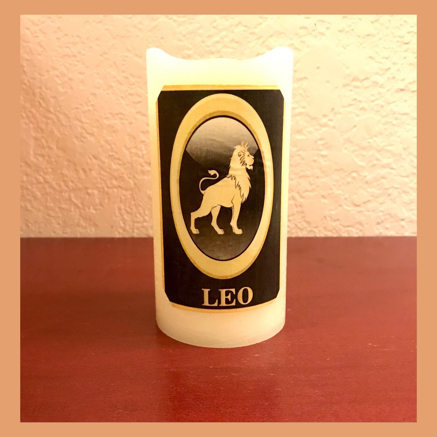 Leo Zodiac Flameless Candle.  Gift for yourself, family and friends. Birthday, Zodiac, Horoscope, Astrology Fan will love your gift!