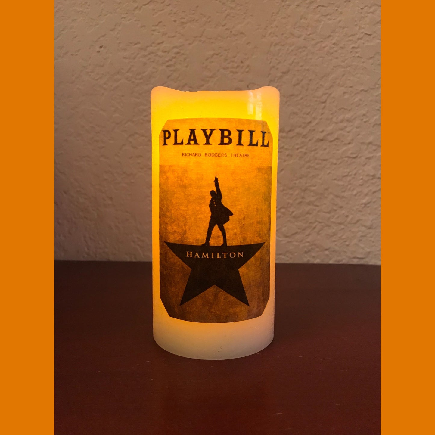 Broadway Hamilton Flameless Candle with Timer. Gift for yourself, family and friends. Musical Theater Fan will love your gift. Explore Now!