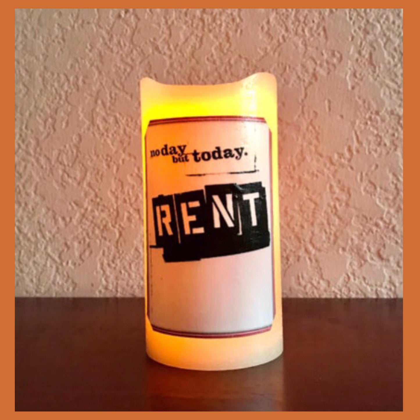 Broadway RENT Musical Flameless Candle w Timer. Gift for yourself, family and friends. Musical Theater Fan will love your gift! Explore Now!