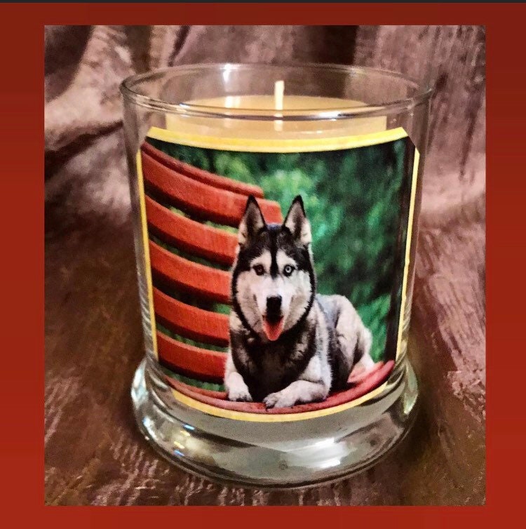 Personalized Pet Glass Holder with Vanilla Scented Candle. Meaningful, Unique and Thoughtful Pet Keepsake Gift That Will Last a Lifetime.