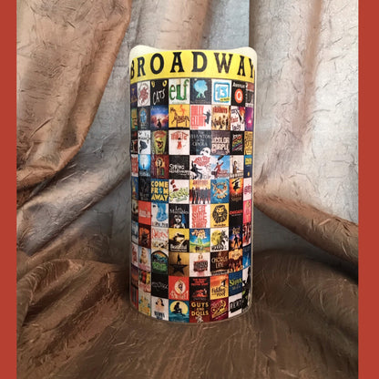 Broadway Lover, Broadway Musical Theater Flameless Candle with Timer. Musical Theater Fan Will Love Their Broadway Candle Gift. LED Candle.