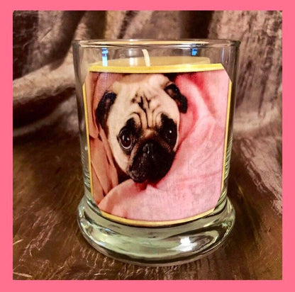 Personalized Pet Glass Holder with Vanilla Scented Candle. Meaningful, Unique and Thoughtful Pet Keepsake Gift That Will Last a Lifetime.