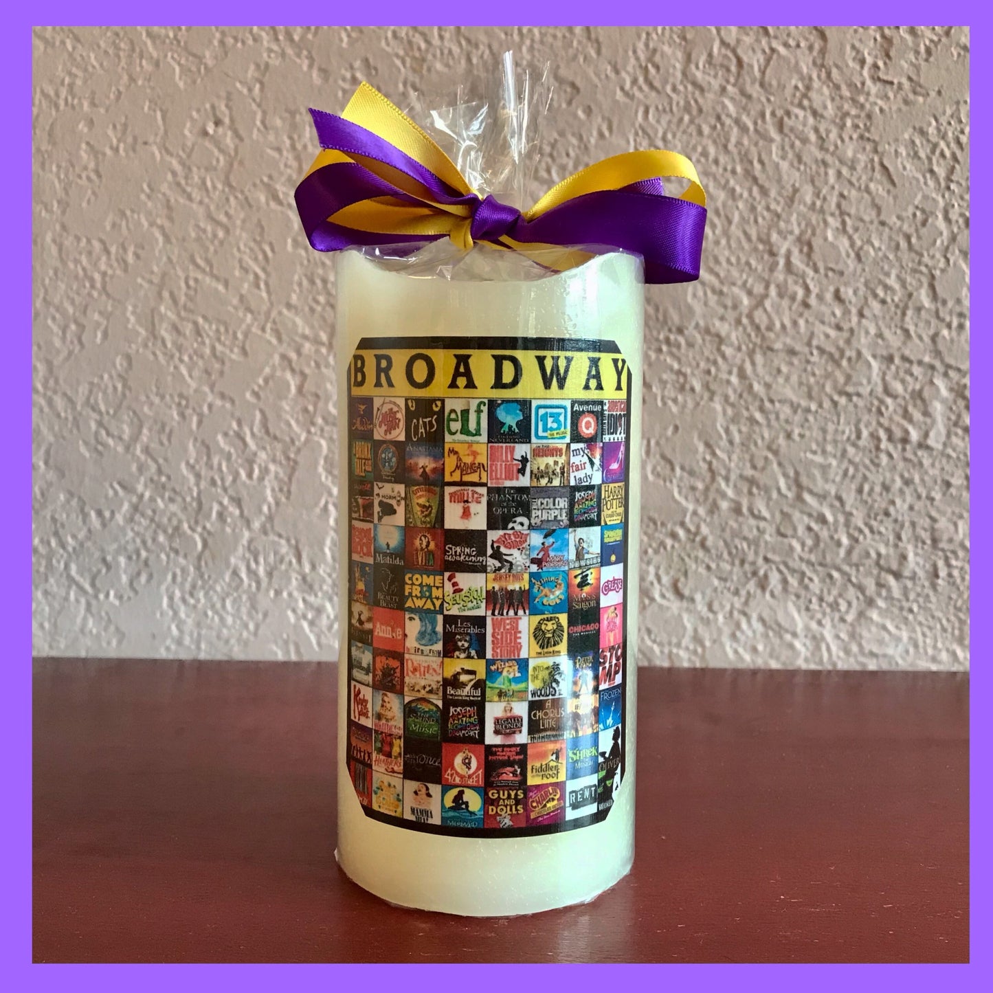 Broadway Musical Theater Unscented Pillar LED Flameless Candle w Timer. Musical Theater Fan Will Love Their Candles. Explore Now!