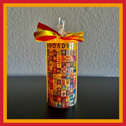 Broadway Musical Theater Flameless Candle with Timer. Musical Theater Fan Will Love Their Broadway Candle Gift. LED Candle.