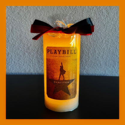 Broadway Hamilton Flameless Candle with Timer. Gift for yourself, family and friends. Broadway Lover Fan will love your gift. Explore Now!