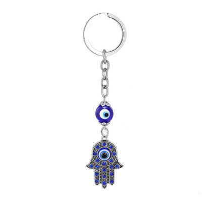 Hamsa Hand with Evil Eye Protection Personalized Double Sided Photo Keychain. Beautiful accessories for purses, backpacks, Keys etc.