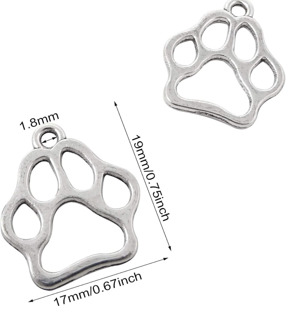 Paw Print Personalized Double Sided Photo Keychain.