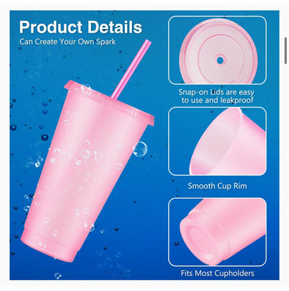 Personalized Glitter Cup with Straw. Gift for her.