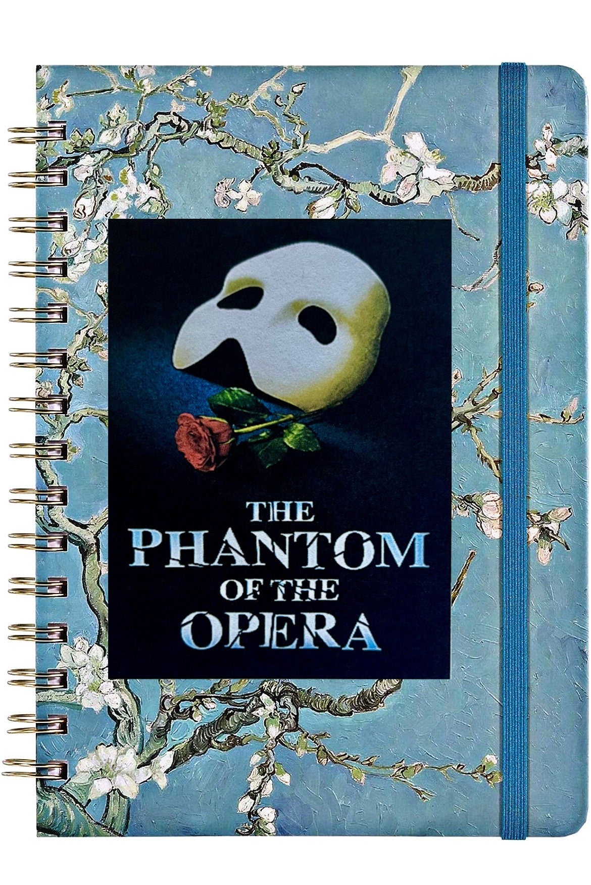 Phantom Of The Opera Playbill Musical Theater Spiral Notebook - Ruled Line, Ideal Gift for Broadway Enthusiasts. Gift for her. Gift for him.
