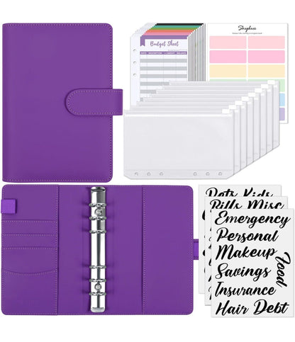 Tulips Budget Binder w Zipper Envelopes, Cash Envelopes, and Expense Budget Sheets, along with a handy To-Do List for effective budgeting.