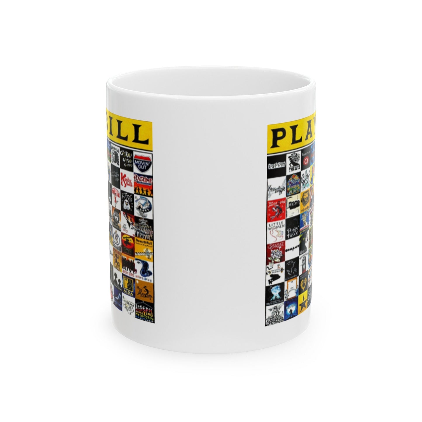 Playbill Ceramic Mug - (11oz, 15oz) Ideal Gift for Broadway Enthusiasts.