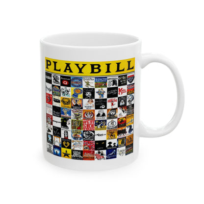 Playbill Ceramic Mug - (11oz, 15oz) Ideal Gift for Broadway Enthusiasts.