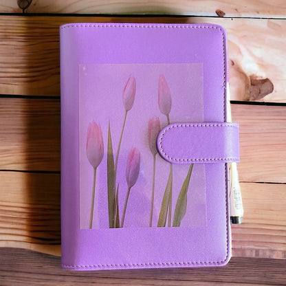 Tulips Budget Binder w Zipper Envelopes, Cash Envelopes, and Expense Budget Sheets, along with a handy To-Do List for effective budgeting.