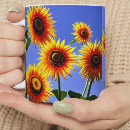 Sunflowers Ceramic Mug, (11oz, 15oz)