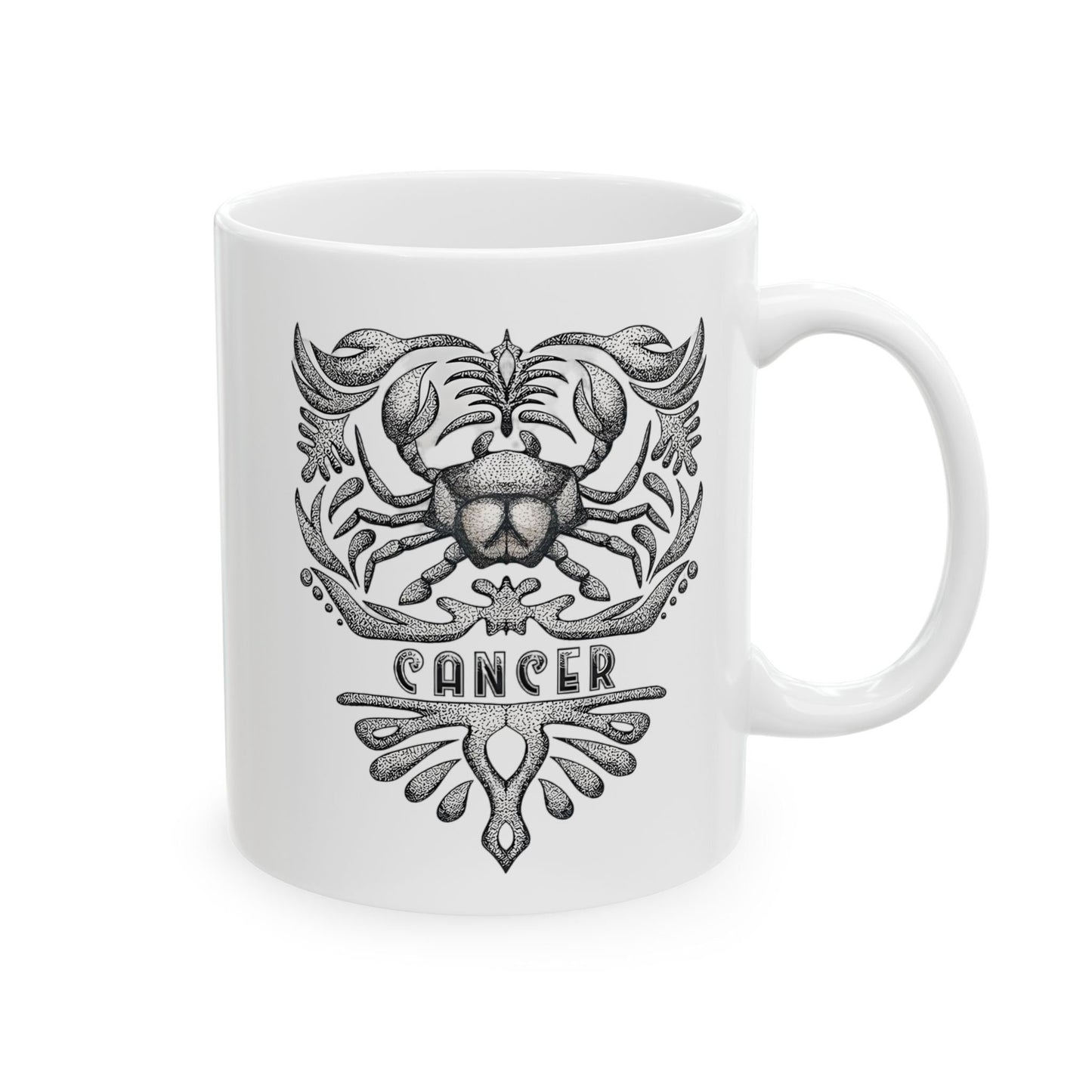 Cancer Zodiac Ceramic Mug, (11oz, 15oz). Perfect Gift for Astrology Enthusiasts. Gift for Her, Gift for Him.