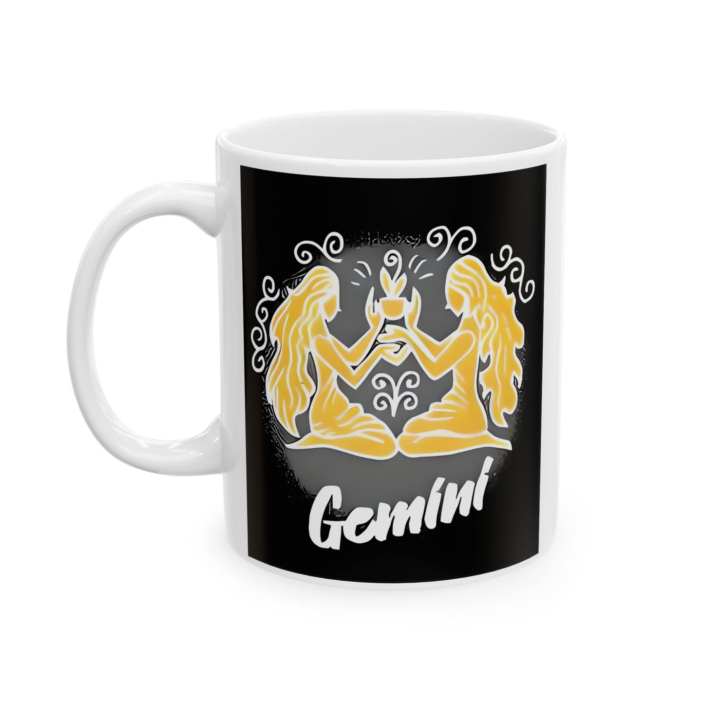 Gemini Zodiac Ceramic Mug, (11oz, 15oz). Perfect Gift for Astrology Enthusiasts. Gift for Her, Gift for Him.