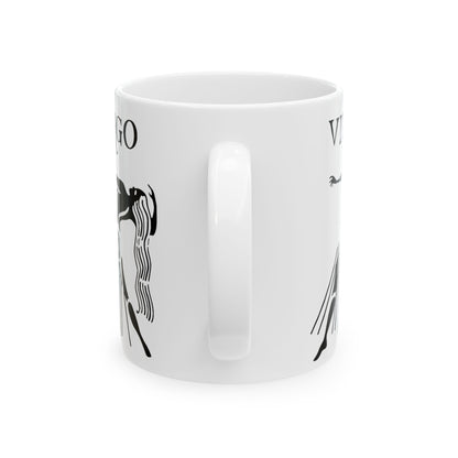 Virgo Zodiac Ceramic Mug, (11oz, 15oz). Perfect Gift for Astrology Enthusiasts. Gift for Her, Gift for Him.