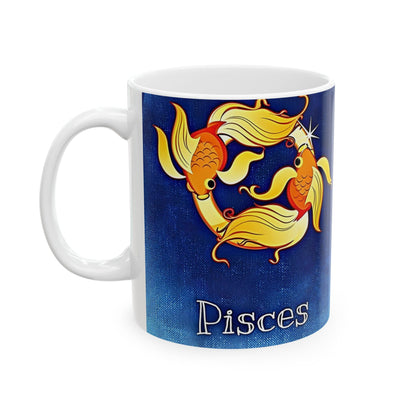 Pisces Zodiac Ceramic Mug, (11oz, 15oz). Perfect Gift for Astrology Enthusiasts. Gift for Her, Gift for Him.
