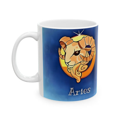 Aries Zodiac Ceramic Mug, (11oz, 15oz). Perfect Gift for Astrology Enthusiasts. Gift for Her, Gift for Him.