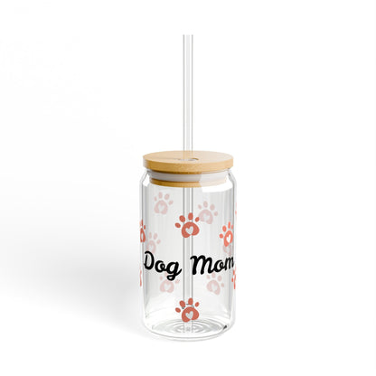 Dog Mom Sipper Glass, 16oz