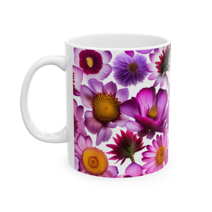 Floral Ceramic Mug, (11oz, 15oz)