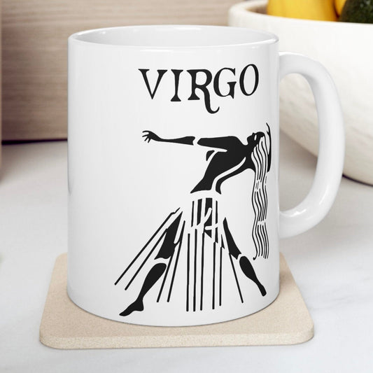 Virgo Zodiac Ceramic Mug, (11oz, 15oz). Perfect Gift for Astrology Enthusiasts. Gift for Her, Gift for Him.