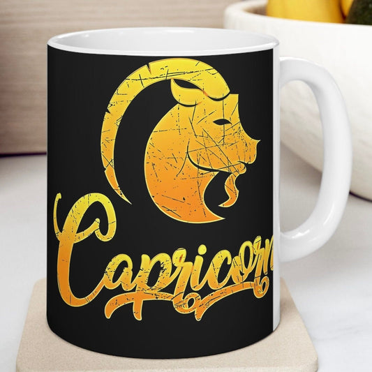 Capricorn Zodiac Ceramic Mug, (11oz, 15oz). Perfect Gift for Astrology Enthusiasts. Gift for Her, Gift for Him.