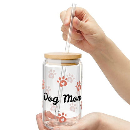 Dog Mom Sipper Glass, 16oz