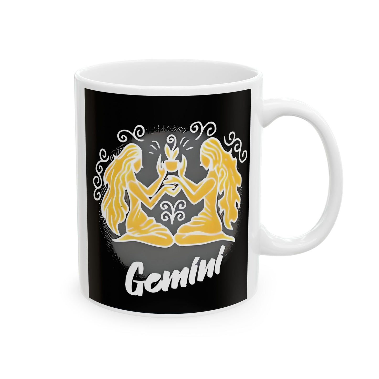 Gemini Zodiac Ceramic Mug, (11oz, 15oz). Perfect Gift for Astrology Enthusiasts. Gift for Her, Gift for Him.