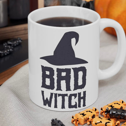 Bad Witch Halloween Ceramic Mug | Available in 11oz & 15oz | Perfect Gift for Halloween Enthusiasts | Spooky Mug for Him or Her.