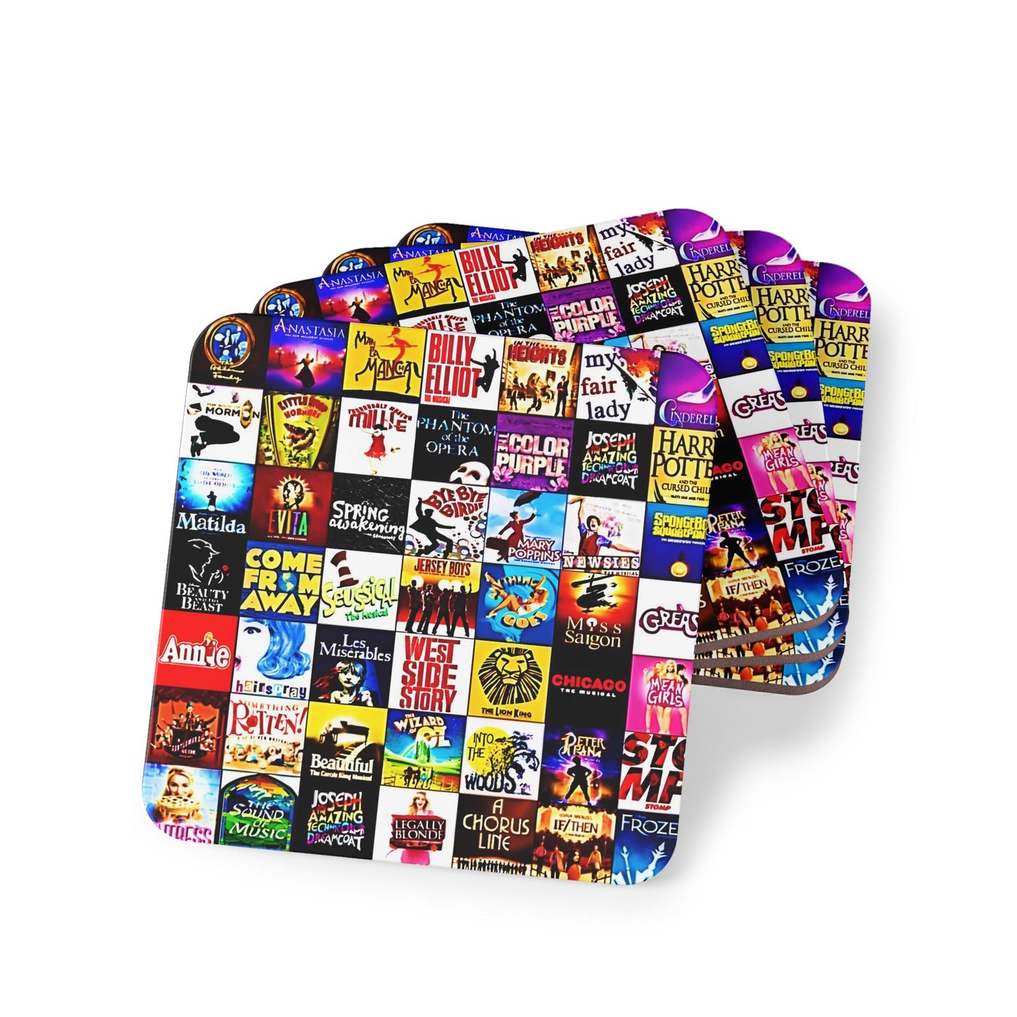 Broadway Musical Theater Coasters. Perfect Gift For Broadway Musical Enthusiast.