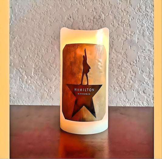 Broadway Hamilton Real Wax Flameless Candle. Gift for yourself, family and friends. Musical Theater Fan will love your gift! Explore Now!