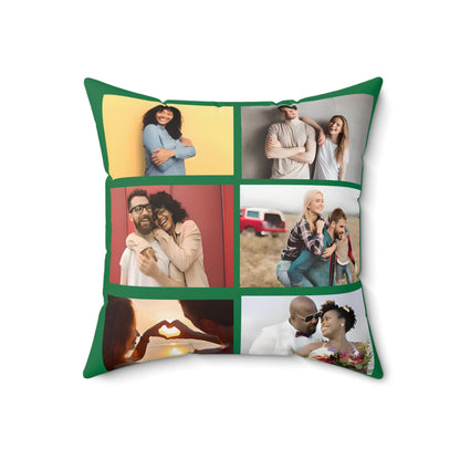 Personalized Square Pillow, Family Collage, Memorial Gift for Her/Him, Home Decor Accent, Custom Throw Cushion