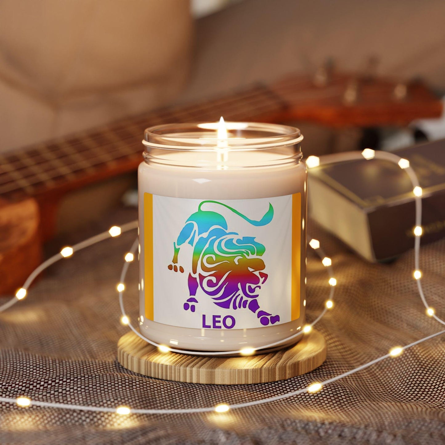 Leo Zodiac Sign - Scented Soy Candle, 9oz. Gift for her. Gift for him.