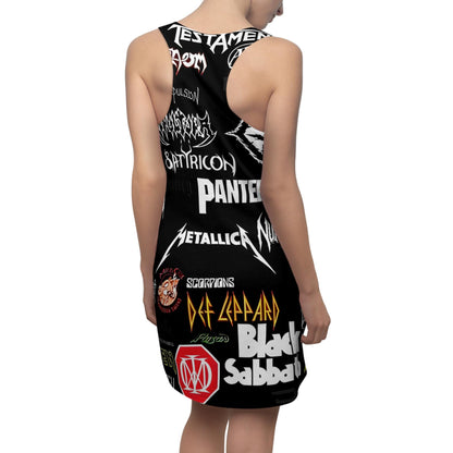 Heavy Metal Women's Cut and Sew Racerback Dress, Perfect Gift for Hard Rock Enthusiasts.