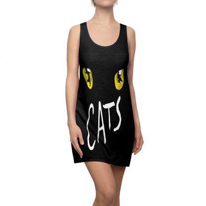 CATS Musical Theater Collage Women's Cut and Sew Racerback Dress, Perfect Gift for Broadway Musical Theater Enthusiasts.