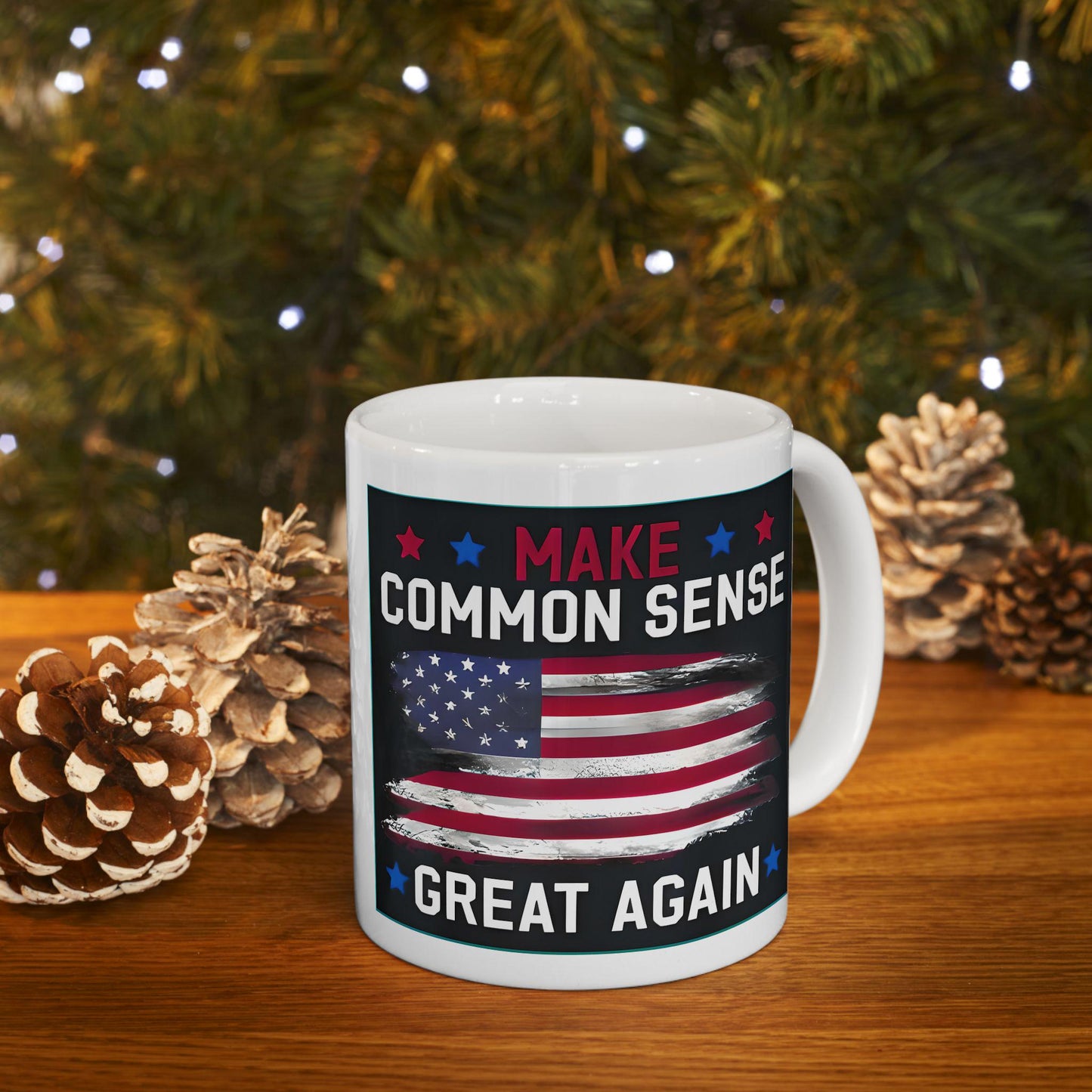 Political Satire Mug Make Common Sense Great Again 11oz, 15oz - Gift for Him, Gift for Her, Office Decor, Funny Coffee Cup.