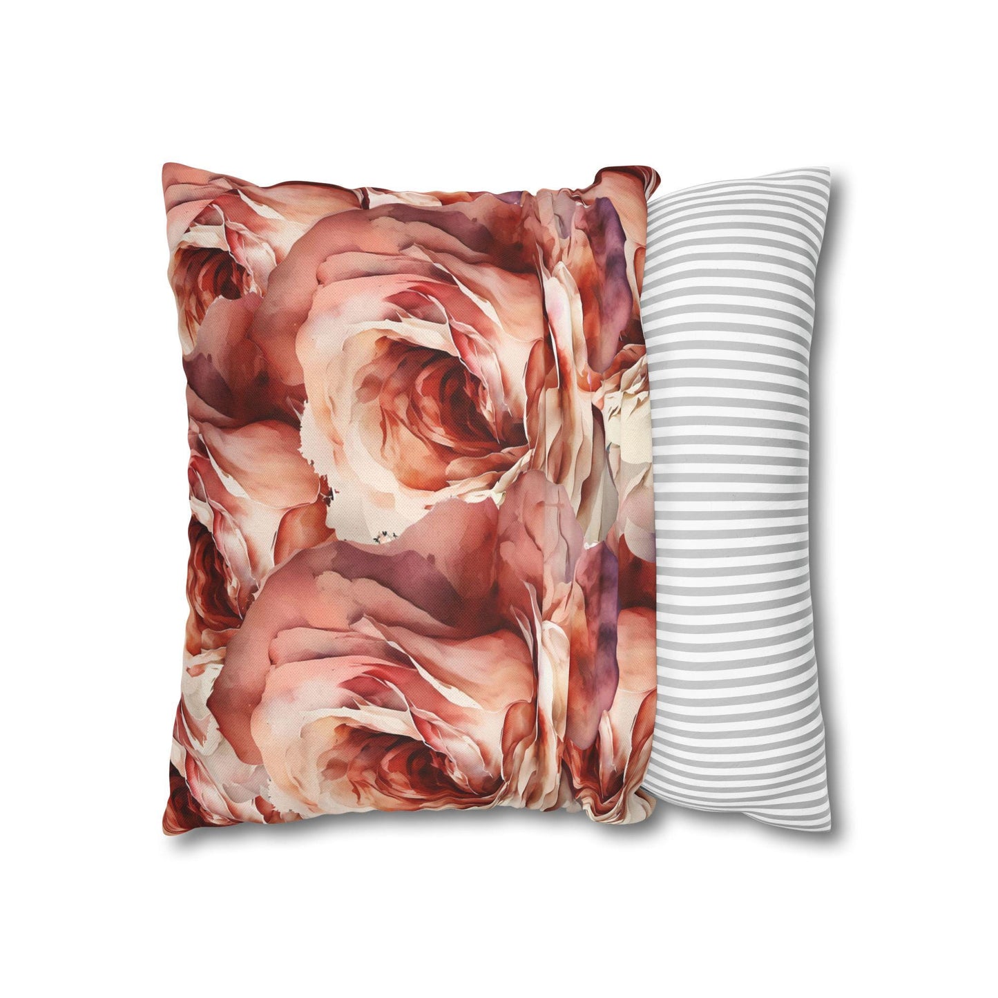 Rose Buquet Floral Square Pillowcase, Gift for Her, Home Decor, Throw Pillow Cover, Bedroom Decor, Bohemian Pillow Sham.