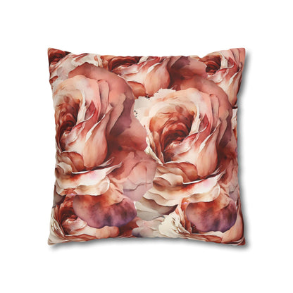 Rose Buquet Floral Square Pillowcase, Gift for Her, Home Decor, Throw Pillow Cover, Bedroom Decor, Bohemian Pillow Sham.