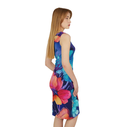 Floral Shoulder Dress - Elegant and Chic | Perfect for Summer Events | Comfortable and Flattering Fit | Trendy Floral Pattern.