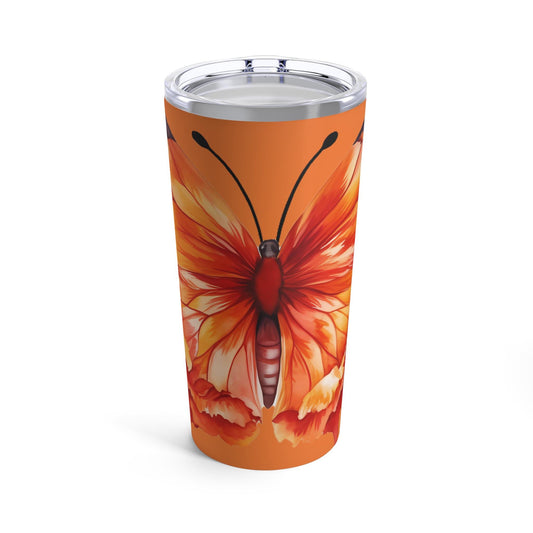 Boho Butterfly Tumbler, Colorful Watercolor Art, Unique Kitchen Decor Gift, Trendy Present, 20oz Cup