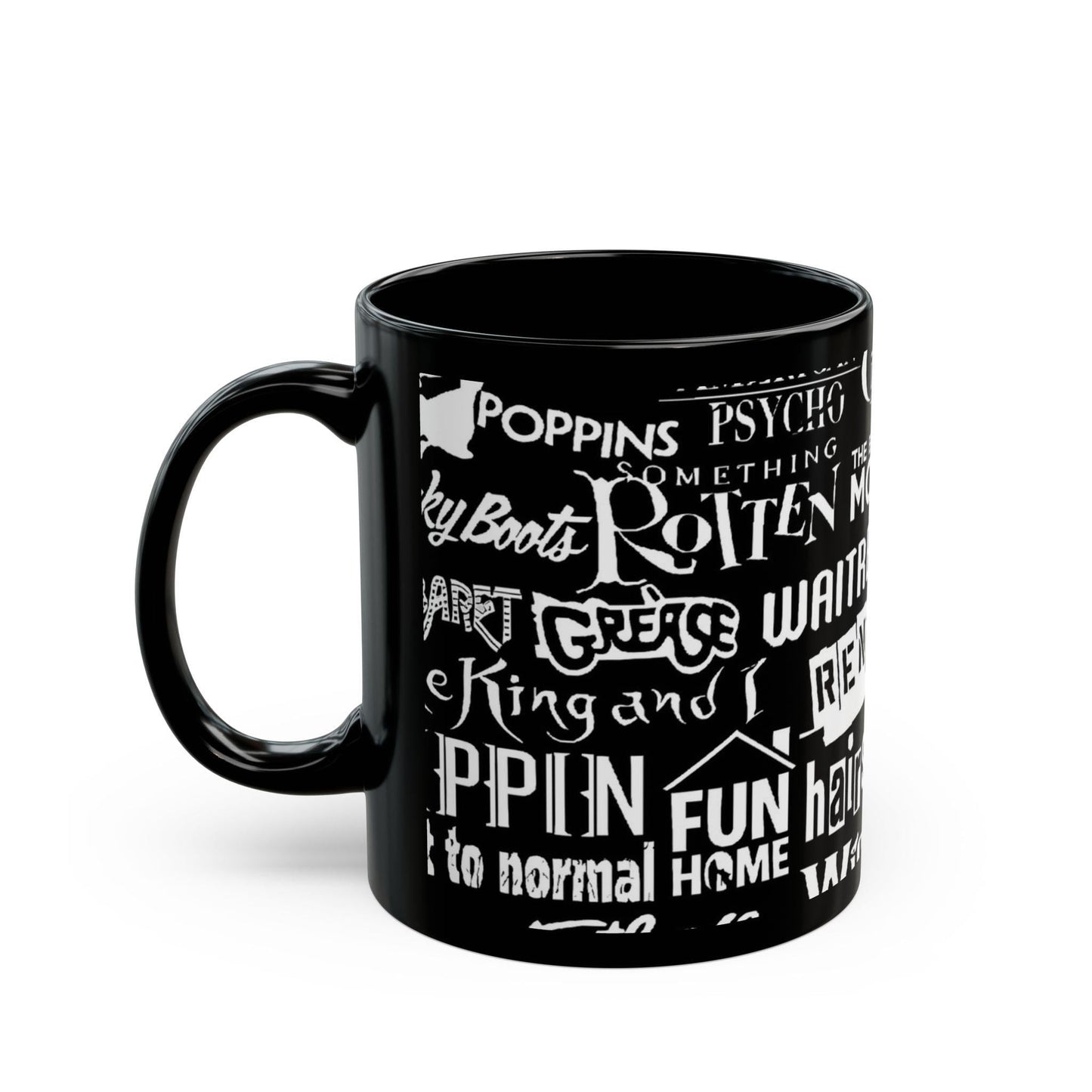 Broadway Black and White Collage Mug, Theatre Lover Gift, Actor Gift, Drama Teacher Gift, Musical Theatre Mug, Theatre Decor