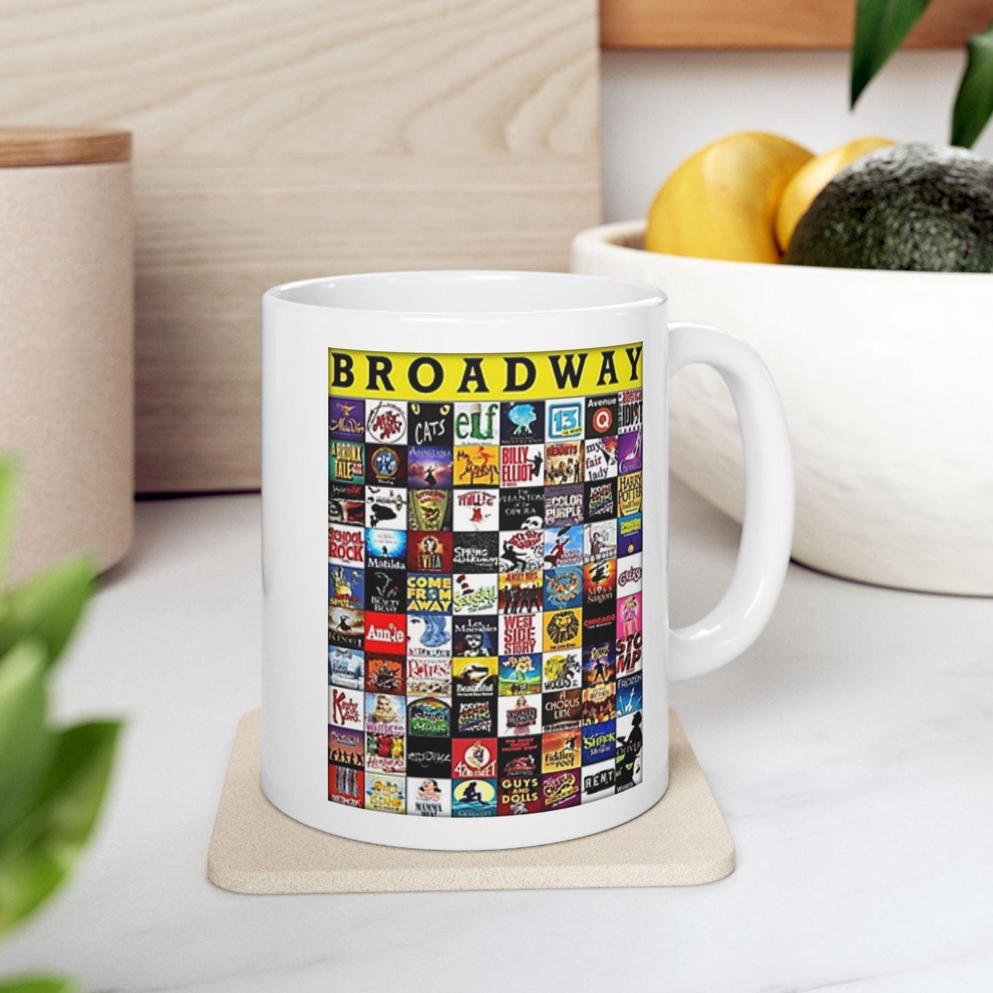 Broadway Ceramic Mug, (11oz, 15oz)