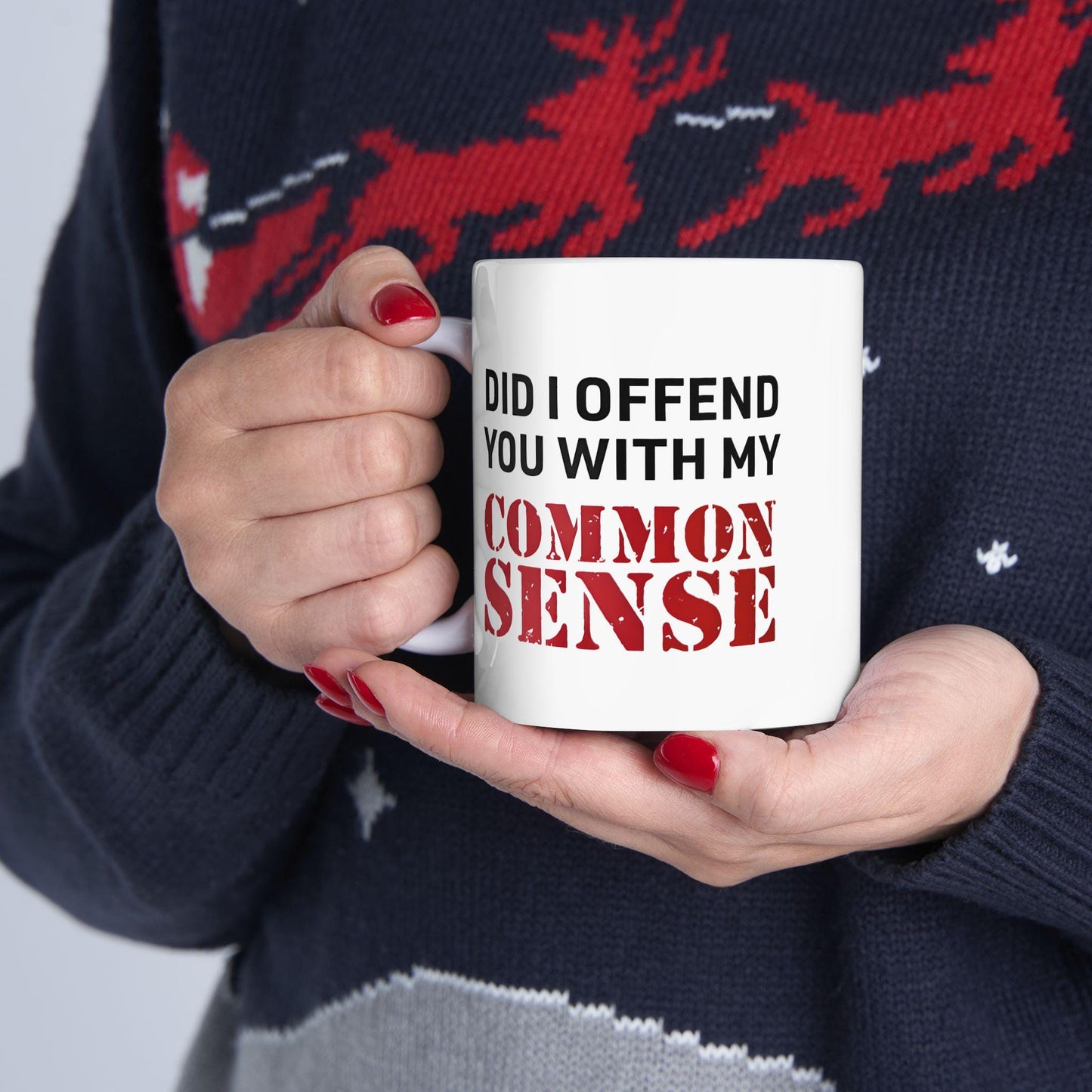 Common Sense Ceramic Mug, Funny Coffee Cup for Family and Friends, Sarcastic Tea Mug, Office Humor Gift, Sassy Mug for Coworkers, Novelty