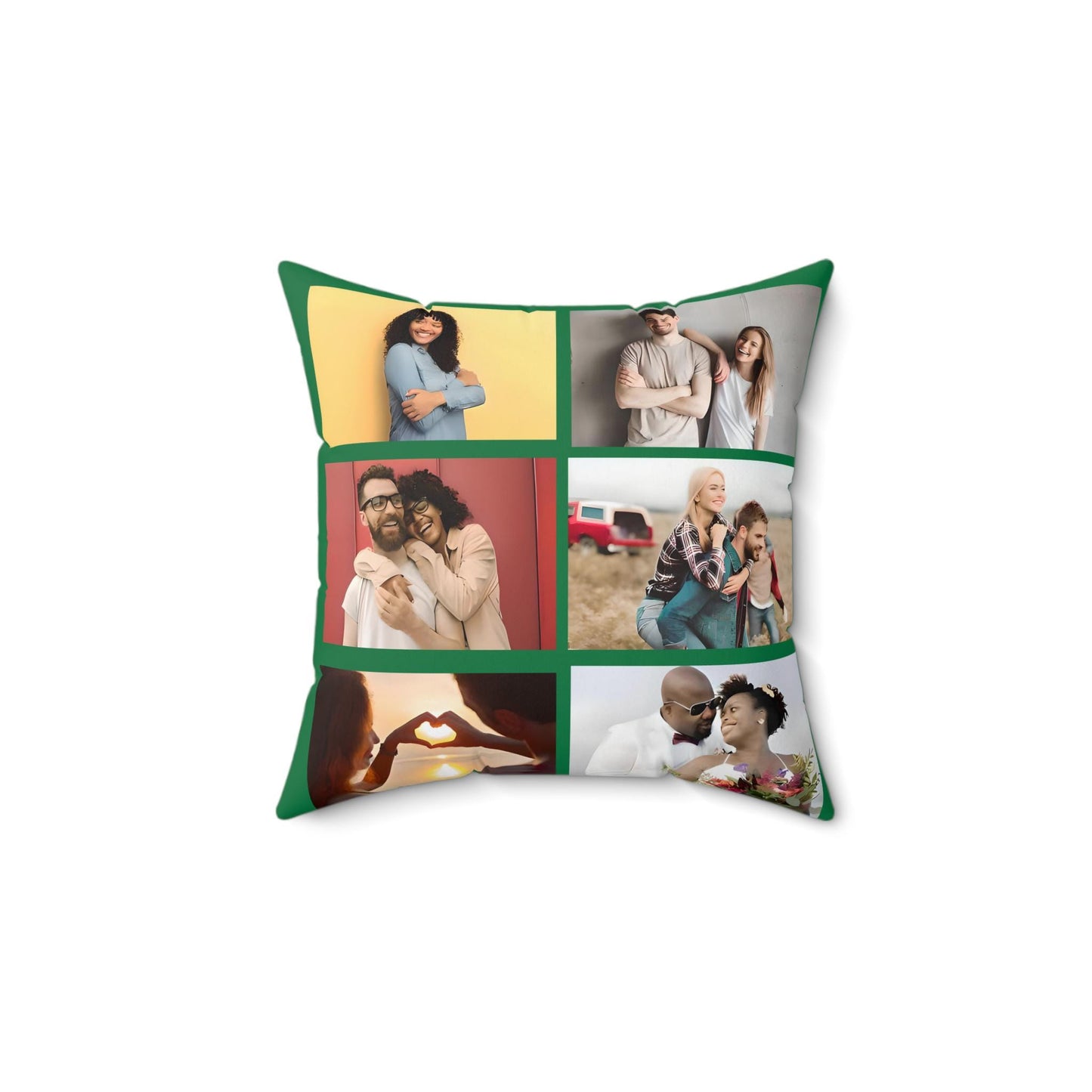 Personalized Square Pillow, Family Collage, Memorial Gift for Her/Him, Home Decor Accent, Custom Throw Cushion