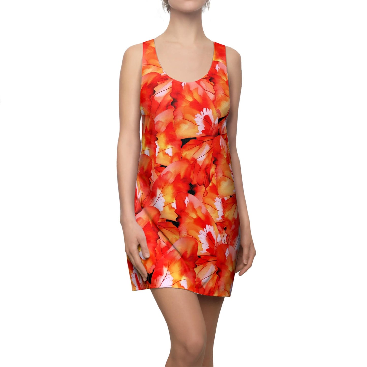 Butterflies Women's Cut and Sew Racerback Dress, Perfect Gift for Her.